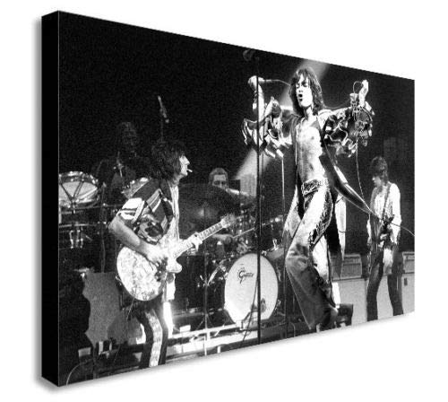 Kunstdruck auf Leinwand, gerahmt, Motiv The Rolling Stones, verschiedene Größen (A0, 119,4 x 83,8 cm) von FAB