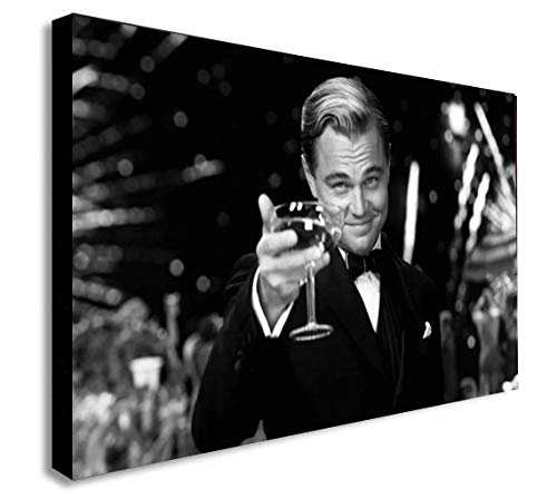 Leinwandbild The Great Gatsby Leonardo DiCaprio gerahmter Kunstdruck verschiedene Größen (A4 30,5 x 20,3 cm) von FAB