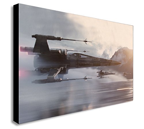 Leinwanddruck, Motiv "X-Wing Over Water", A1, 81 x 61 cm (32 x 24 Zoll) von FAB