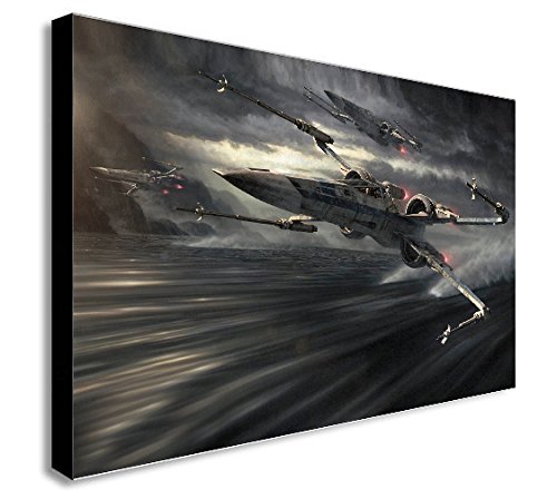 X Wing Star Wars Leinwand, Kunstdruck für die Wand, verschiedene Größen, holz, A0 47x33 inch von FAB