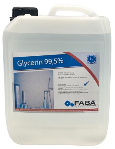 Glycerin Glyzerin Glycerol 99,5% E422 Pflanzlich 5L von FABA