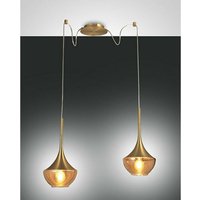 Fabas Luce Lighting - Fabas Luce Apollo Dome Pendel-Deckenleuchten Messing satiniert Glas, E27 von FABAS LUCE LIGHTING