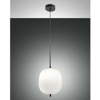 Fabas Luce Domizia Globe Pendel-Deckenleuchten Glas schwarz, E27 von FABAS LUCE LIGHTING