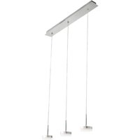 Fabas Luce Dunk 3-flammige Pendelleuchte - 24 W dimmbare LED - Lineares Design aus gebürstetem Aluminium von FABAS LUCE LIGHTING