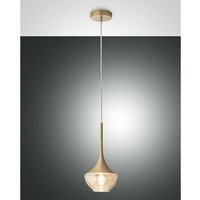 Fabas Luce Lighting - Fabas Luce Apollo Dome Pendel-Deckenleuchten Messing satiniert Glas, E27 von FABAS LUCE LIGHTING