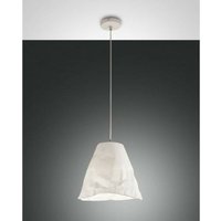 Fabas Luce Lighting - Fabas Luce Crumple Dome Pendel-Deckenleuchten Weißglas, E27 von FABAS LUCE LIGHTING