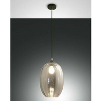 Fabas Luce Lighting - Fabas Luce Infinity Dome Pendel-Deckenleuchten transparentes graues Glas, E27 von FABAS LUCE LIGHTING