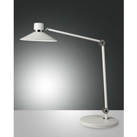 Fabas Luce Lighting - Fabas Luce Panarea LED-Schreibtisch-Arbeitsleuchte aus weißem Glas von FABAS LUCE LIGHTING