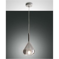 Fabas Luce Lila Dome Pendel-Deckenleuchten transparentes graues Glas, E27 von FABAS LUCE LIGHTING