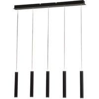 Fabas Luce Prado 5-flammige Pendelleuchte - 33W dimmbare LED - Mattschwarzes lineares Design von FABAS LUCE LIGHTING