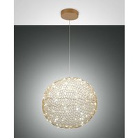 Fabas Luce Sumter LED-Kugel-Pendel-Deckenleuchte Gold Mattglas von FABAS LUCE LIGHTING