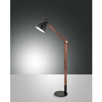 Fabas Luce Lighting - Fabas Luce Sveva Task Stehleuchte Schwarz / Nussglas, E27 von FABAS LUCE LIGHTING