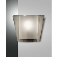 Fabas Luce Lighting - Fabas Luce Viki Wandfluter transparentes graues Glas, E27 von FABAS LUCE LIGHTING