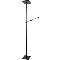 Ideal - Schwarze LED-Stehleuchte aus Metall H.180 cm Fabas Luce - 2 Lichter mit 40 w und 8 w mit integrierter led 3000 k von FABAS LUCE LIGHTING