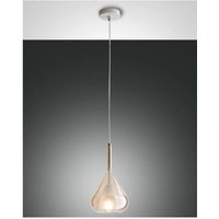 Lila LED-Hängeleuchter aus Metall und bernsteinfarbenem Borosilikatglas 3481-40-125 Fabas Luce von FABAS LUCE LIGHTING