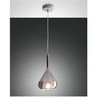 Lila LED-Hängeleuchter aus Metall und geräuchertem Borosilikatglas 3481-40-126 Fabas Luce von FABAS LUCE LIGHTING