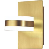 Dunk - Fabas Luce runde Wandleuchte mit 2 Lichtern - 16 W dimmbare LED-Wandleuchte - Satiniertes Messing Dunk - Fabas Luce runde Wandleuchte mit 2 Lichtern - 16 W dimmbare LED-Wandleuchte - Satiniertes Messing von FABAS LUCE
