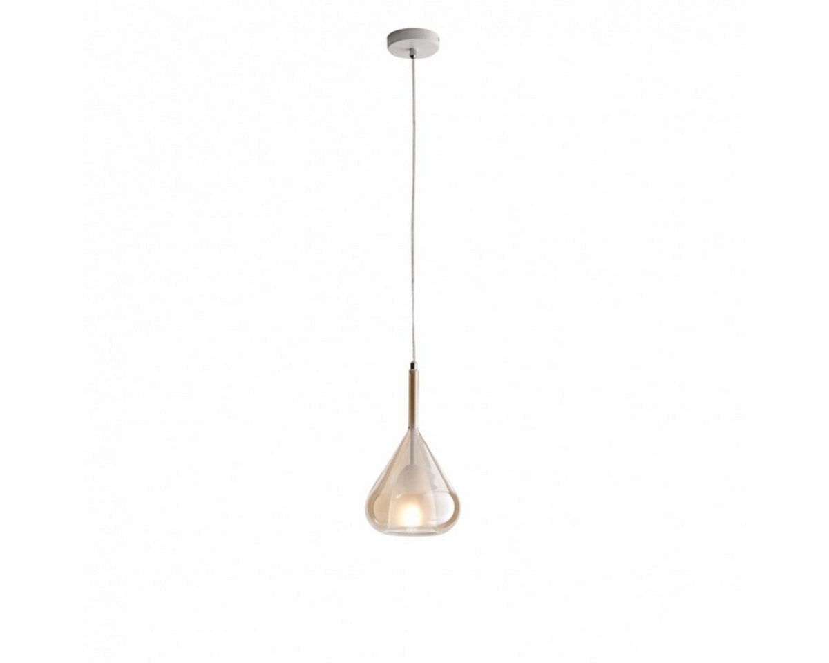 FABAS LUCE Pendelleuchte Lila 1-flammig, ohne Leuchtmittel, LED-Retrofit, Glasschirm in Grau, Bernstein oder Transparent, Esstisch-Beleuchtung von FABAS LUCE