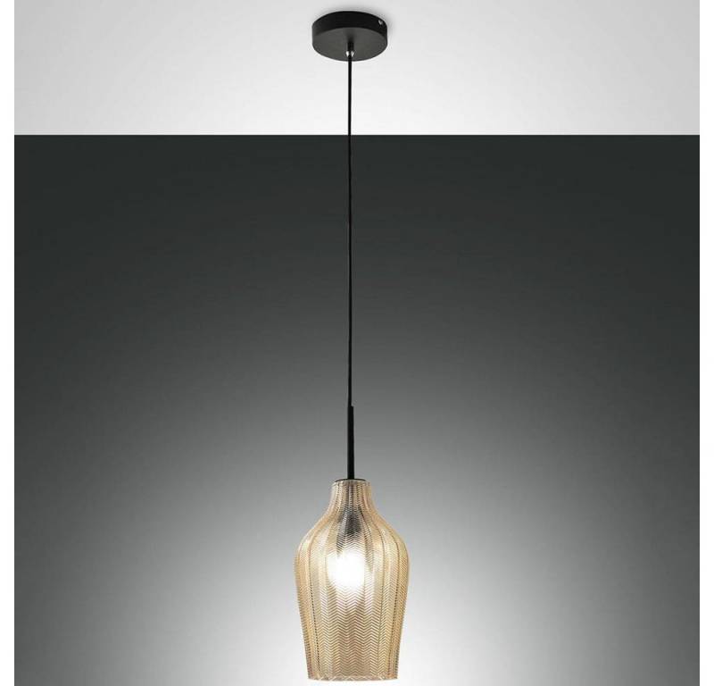 FABAS LUCE Pendelleuchte Pendelleuchte Stintino in Gold und Schwarz E27 von FABAS LUCE