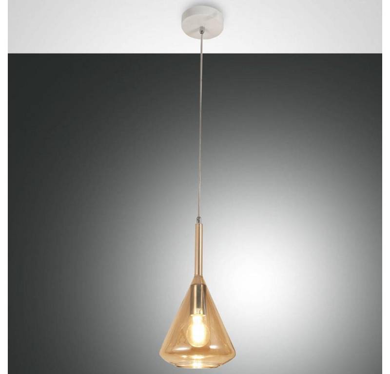 FABAS LUCE Pendelleuchte Pendelleuchte Tris in Amber und Weiß E27 1-flammig von FABAS LUCE
