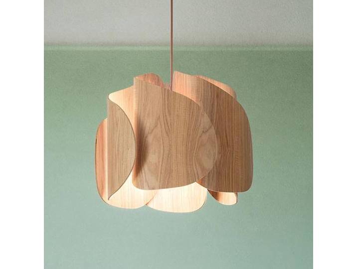 Fabas Luce Hängelampe Pevero, dimmbar, Holz hell, für Wohn- / Esszimmer, Holz, Design, Pendelleuchte von FABAS-LUCE