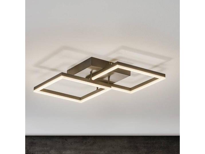 Fabas Luce LED-Deckenleuchte Bard 45x45 cm 2fl., anthrazit für Wohn & Esszimmer - Schwarz - Modern - Metall von FABAS-LUCE