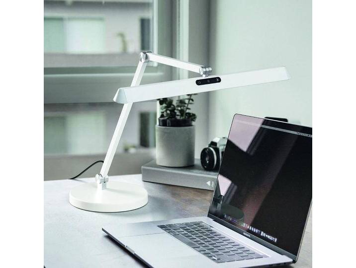 Fabas Luce LED Schreibtischlampe Beba, dimmbar, weiß / opal, für Arbeitszimmer / Büro, Aluminium, Modern, LED Tischlampe von FABAS-LUCE