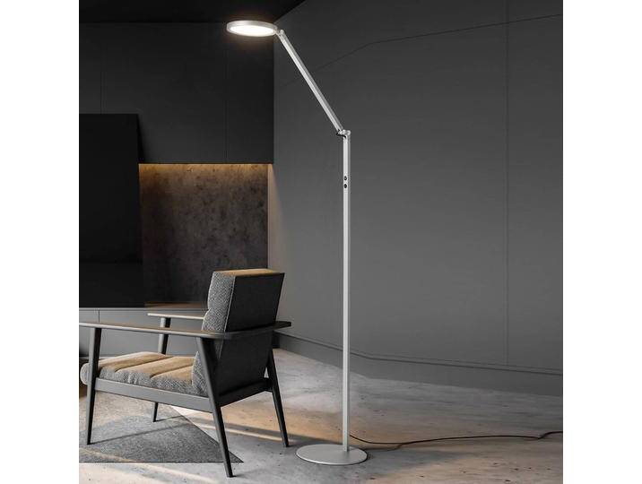 Fabas Luce LED Stehlampe Regina, dimmbar, alu / grau / zink, für Wohn- / Esszimmer, Metall, Modern, LED Stehlampe von FABAS-LUCE