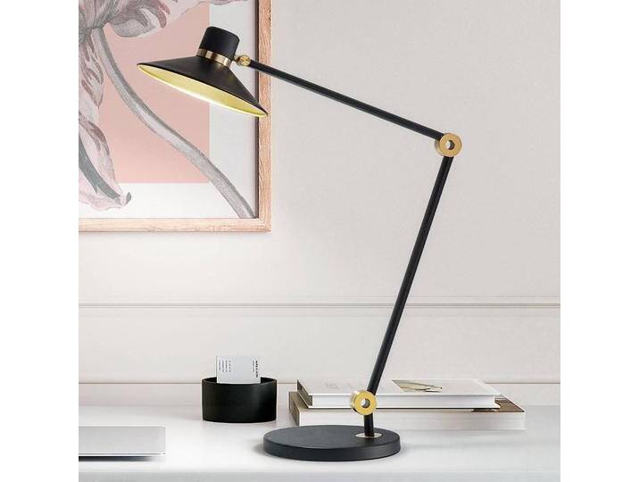 Fabas Luce LED Schreibtischlampe Panarea, dimmbar, schwarz, für Arbeitszimmer / Büro, Metall, Modern, LED Tischlampe von FABAS-LUCE