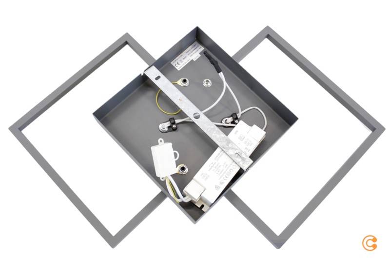 Fabas Luce Led Deckenlampe Bard Deckenlampe Lampe 45x45 Cm 2flg Led Anthrazit720 B-Ware von FABAS LUCE
