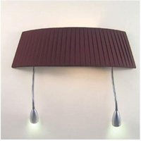 Wandleuchte Dorotea in braun und E27 500mm mit Lesearm - brown - Fabas Luce von FABAS LUCE