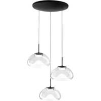 Brena Fabas Luce 3-flammige runde Pendelleuchte - 30 w dimmbare led - Transparente runde Deckenrosette d. 35 cm Brena Fabas Luce 3-flammige runde Pendelleuchte - 30 w dimmbare led - Transparente runde Deckenrosette d. 35 cm von FABAS