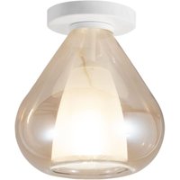 Lila - Runde Deckenleuchte D.20cm Fabas Luce - Wandleuchte mit E27 LED-Glühbirne MAX 40W - Bernstein von FABAS