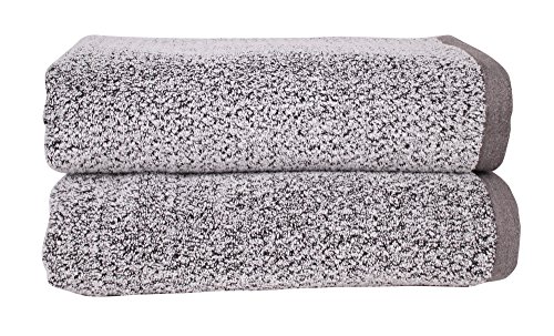 Everplush Diamond Jacquard Badetuch-Set, Mikrofaser-Baumwolle, grau, (Pack of 2) Bath Towels (30 x 56 in), 2 von Everplush