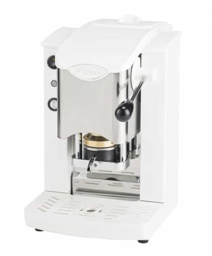 FABER COFFEE MACHINES | Edelstahl-Steckplatz-Modell | 44 mm Kaffeemaschine | Farbe Burgund Kunststoff Schwarz | Messing-Padspresse (White/White) von FABER COFFEE MACHINES