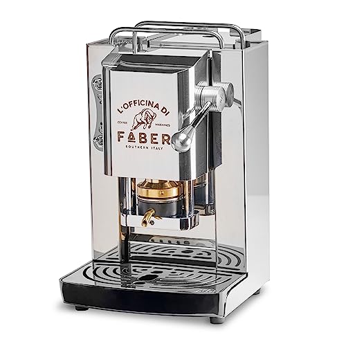 FABER COFFEE MACHINES | Modell Pro Deluxe | Kaffeepadmaschine für 44 mm ESE-Pads | Chrom-Finish | Padpresse aus Messing (Stainless Steel) FABER COFFEE MACHINES | Modell Pro Deluxe | Kaffeepadmaschine für 44 mm ESE-Pads | Chrom-Finish | Padpresse aus Messing (Stainless Steel) von FABER COFFEE MACHINES