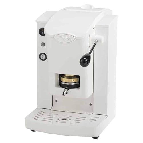 FABER COFFEE MACHINES | Slot Plast Model | POD Coffee Machine 44 mm | Adjustable Brass Pad Press (WEISS/WEISS) von FABER COFFEE MACHINES