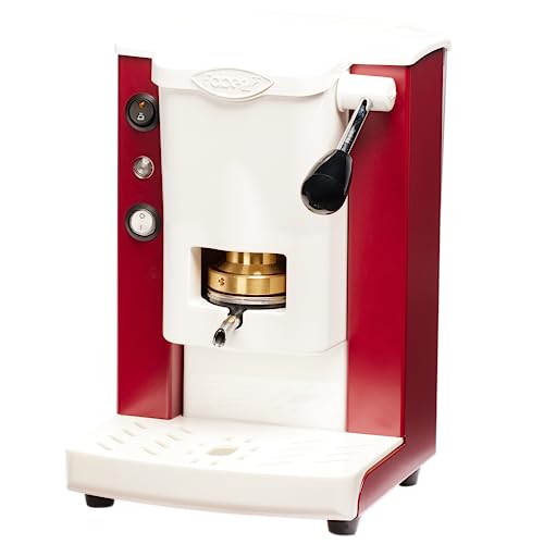 FABER COFFEE MACHINES | Kleiner Schlitz | Kaffeemaschine für 44 mm ESE-Pads | einstellbare Padpresse aus Messing (Burgund | Weiß) von FABER COFFEE MACHINES