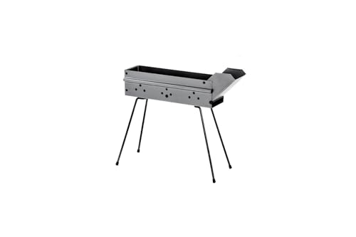 Fabermec Barbecue Spießchengrill Holzkohlegrill für Fleischspießchen, Würstchen, Spieße 50 cm aus Eisen, in Italien hergestellt von FABERMEC