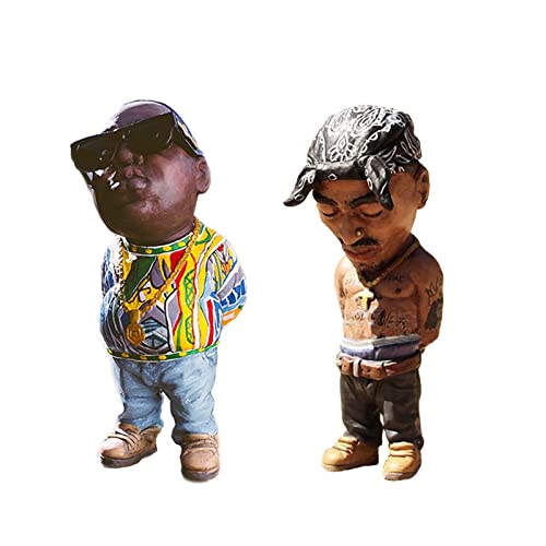 FABIIA Legend Gedenkharzstatuen, Tupac Und Biggie Skulpturen, Notorious B.I.G Und 2Pac Souvenir Figuren Statue Geschenk Für Hip-Hop Fans Freunde (A – Tupac Und Biggie)/B - Tupac Und Biie von FABIIA