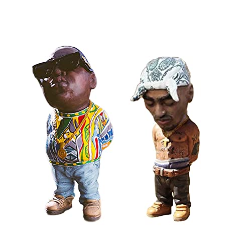 FABIIA Legende Gedenkharzstatuen, Tupac- Und Biggie-Skulpturen, Berüchtigte B.I.G- Und 2Pac-Souvenir-Figuren Statue-Geschenk Für Hip-Hop-Fans Freunde (White Tupac Und Biggieupac)/a - Tupac Und Biie von FABIIA