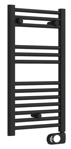 FABIN store Elektrischer Badheizkörper mit digitalem Thermostat in mattschwarz (720 mm x 400 mm) von FABIN store