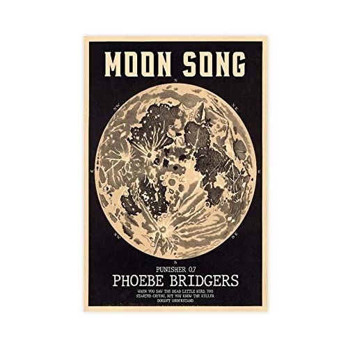 American Singer Phoebe Bridgers Poster Mond Song 6 Leinwand Poster Schlafzimmer Dekor Sport Landschaft Büro Zimmer Dekor Geschenk Rahmen Stil 08x12inch (20x30cm) von FABIVA