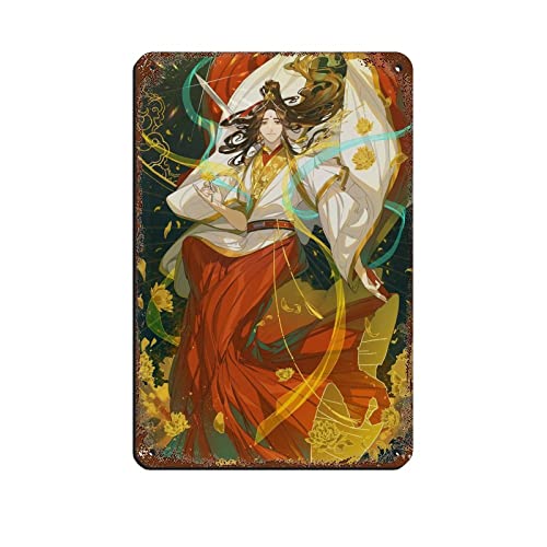 Heaven Official's Blessing TGCF Xie Lian Retro-Poster, Metall-Blechschild, schicke Kunst, Retro, Eisenmalerei, Bar, Menschen, Höhle, Café, Familie, Garage, Poster, Wanddekoration, 20 x 30 cm von FABIVA