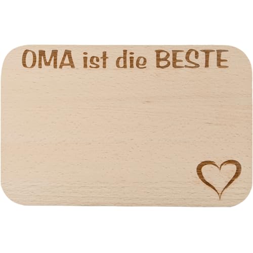 FABRIKSTORES Frühstücksbrettchen/Frühstücksbrett mit Gravur "Oma ist die Beste" als Geschenk - Buchenholz - Abgerundete Ecken - Geschenkidee ideal für Muttertag oder andere Anlässe - Gute Qualität FABRIKSTORES Frühstücksbrettchen/Frühstücksbrett mit Gravur "Oma ist die Beste" als Geschenk - Buchenholz - Abgerundete Ecken - Geschenkidee ideal für Muttertag oder andere Anlässe - Gute Qualität von FABRIKSTORES GmbH