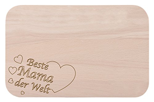 Frühstücksbrettchen/Frühstücksbrett mit Gravur "Beste Mama der Welt" als Geschenk - aus Holz - Geschenkidee ideal zum Geburtstag oder zu Weihnachten Frühstücksbrettchen/Frühstücksbrett mit Gravur "Beste Mama der Welt" als Geschenk - aus Holz - Geschenkidee ideal zum Geburtstag oder zu Weihnachten von FABRIKSTORES GmbH
