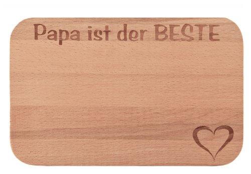 Frühstücksbrettchen/Frühstücksbrett mit Gravur "PAPA ist der BESTE" als Geschenk - aus Holz - Geschenkidee ideal zum Geburtstag oder zu Weihnachten Frühstücksbrettchen/Frühstücksbrett mit Gravur "PAPA ist der BESTE" als Geschenk - aus Holz - Geschenkidee ideal zum Geburtstag oder zu Weihnachten von FABRIKSTORES GmbH