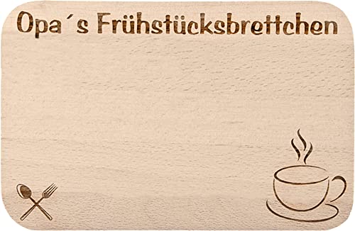 Frühstücksbrettchen/Frühstücksbrett mit Gravur für den Opa als Geschenk - aus Holz - Geschenkidee ideal zum Geburtstag oder zu Weihnachten von Hafeehoo