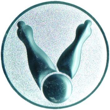 Pokal Emblem Kegeln - 25 mm/silber Pokal Emblem Kegeln - 25 mm/silber von FABRIKSTORES GmbH