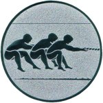 Pokal Emblem Tauziehen - 50 mm/silber von FABRIKSTORES GmbH